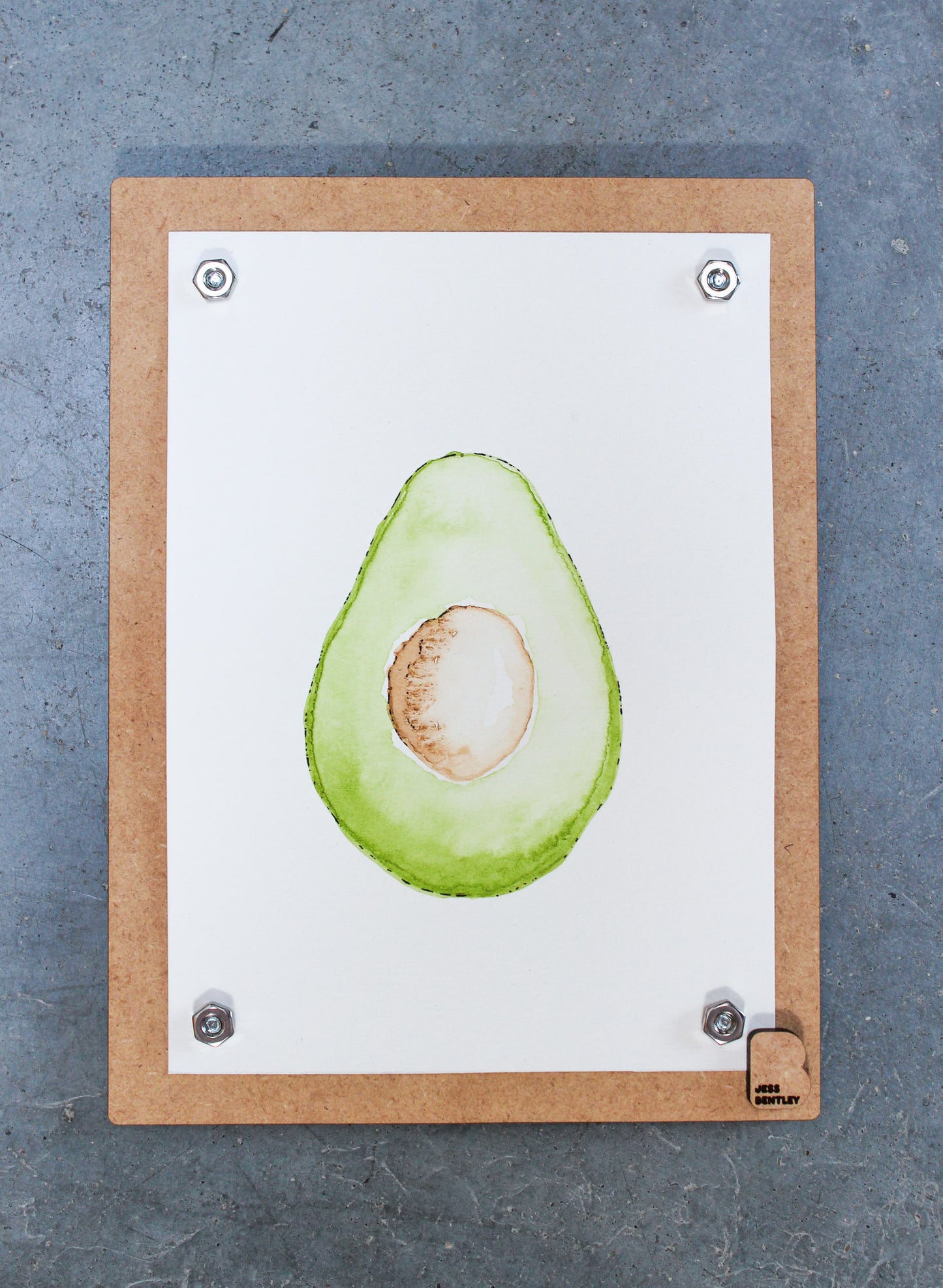 Avocado Original Watercolor