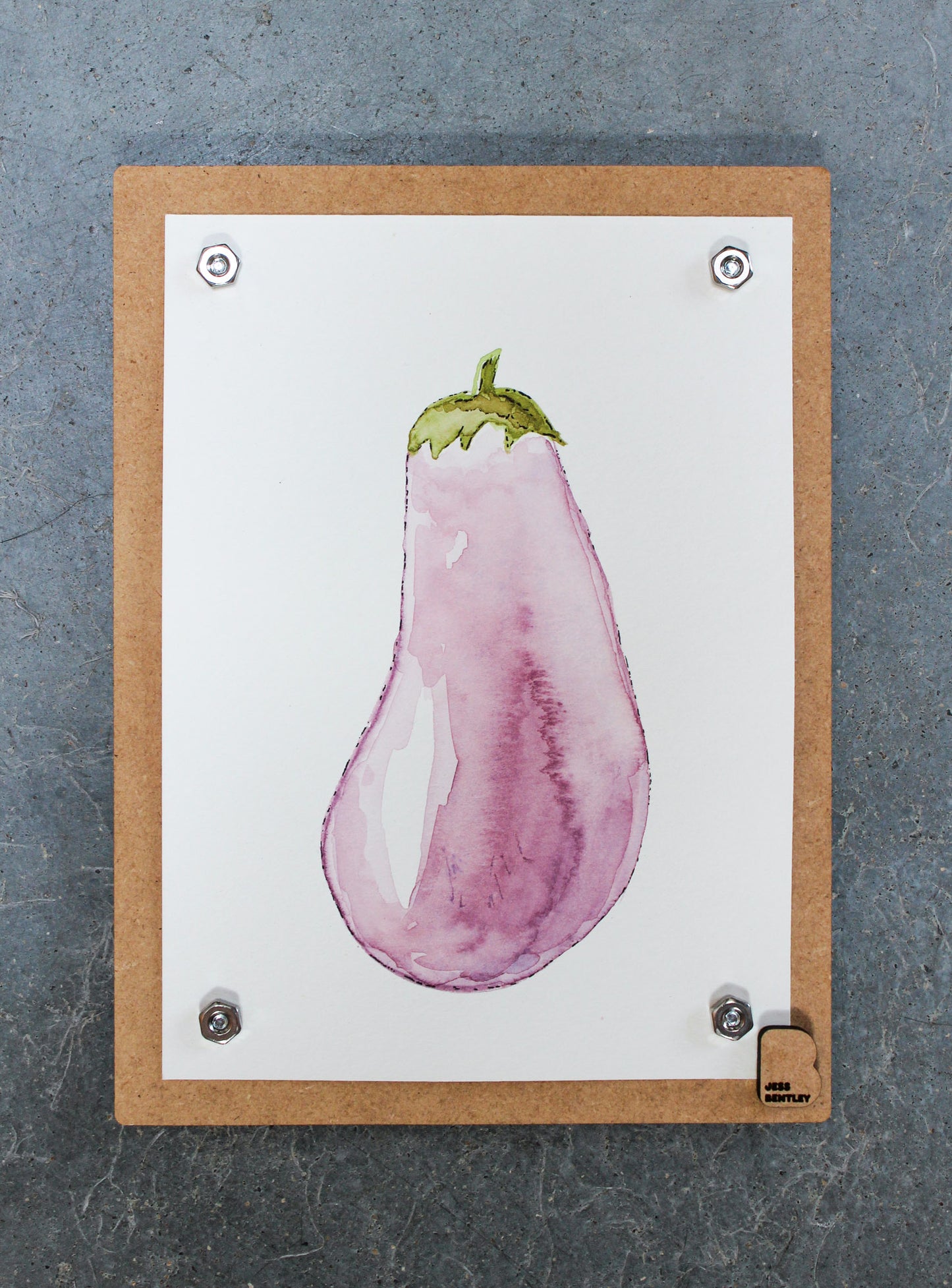 Eggplant Original Watercolor