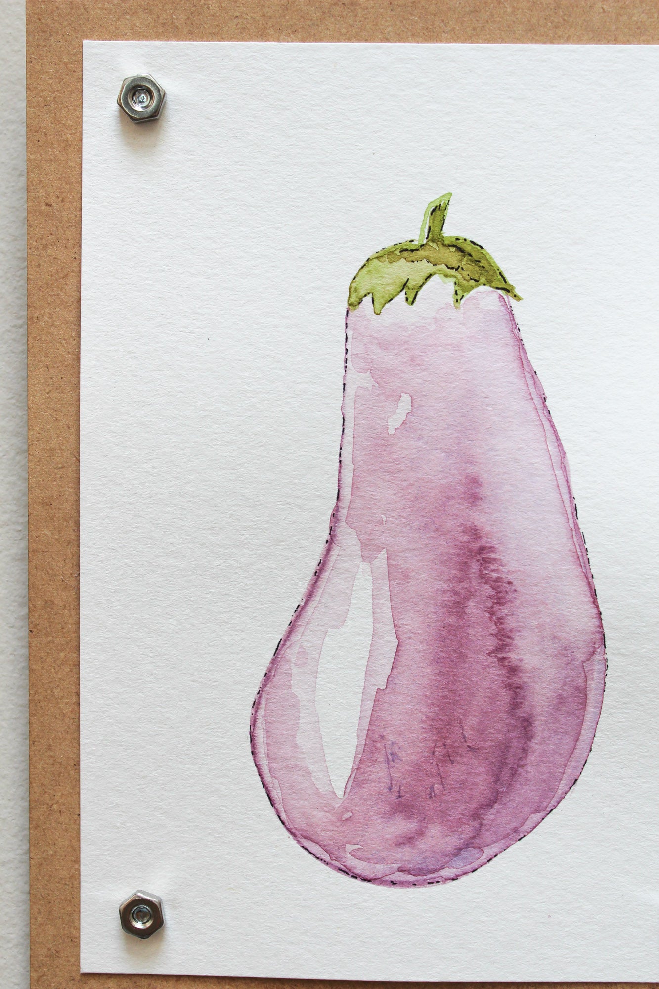 Eggplant Original Watercolor
