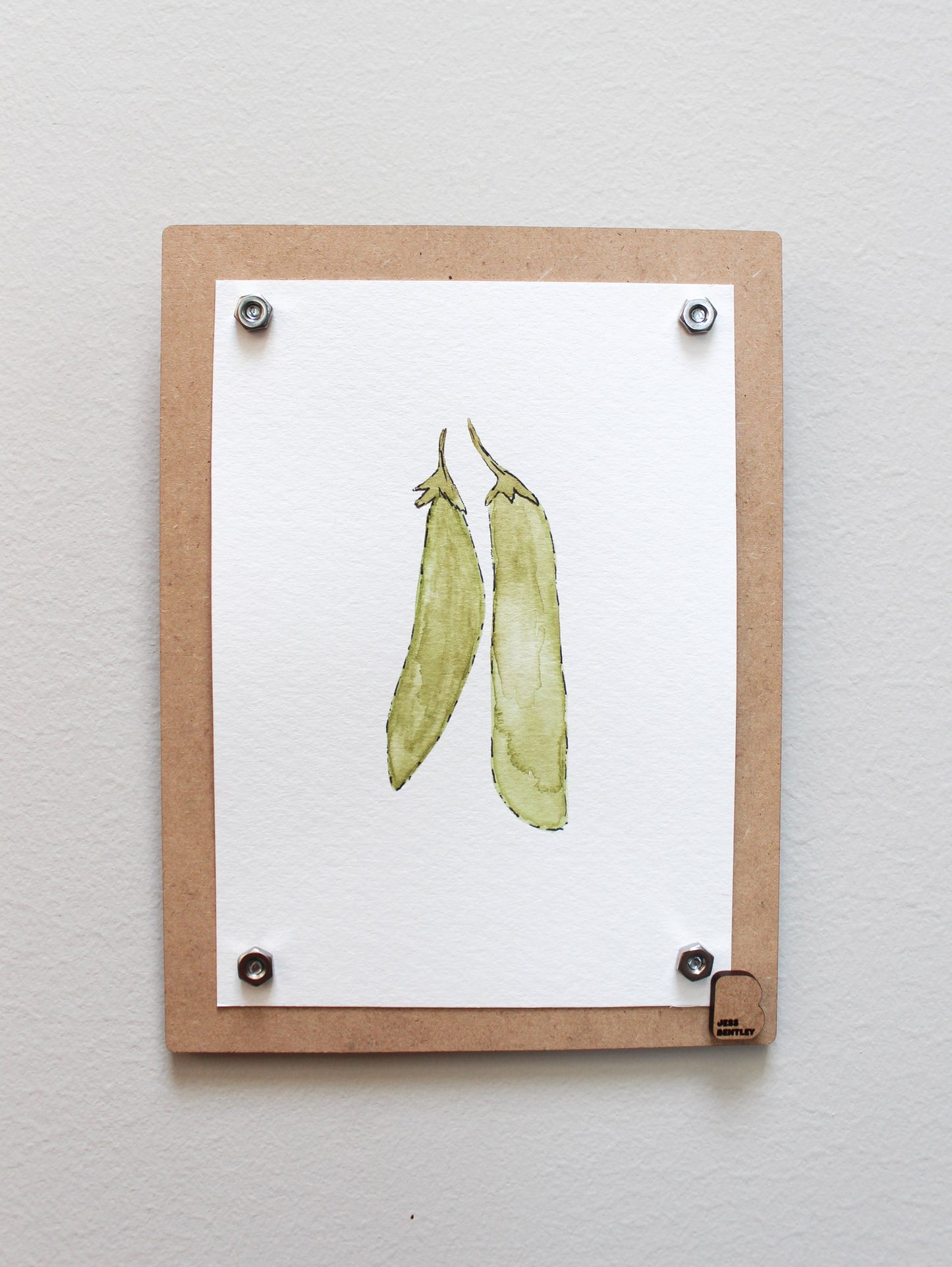 Snap Peas Original Watercolor