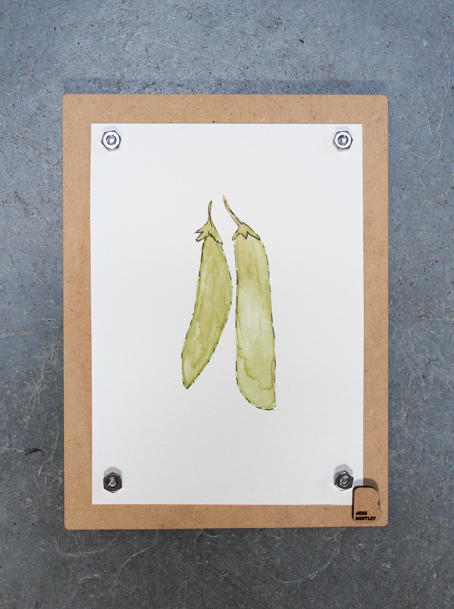 Snap Peas Original Watercolor