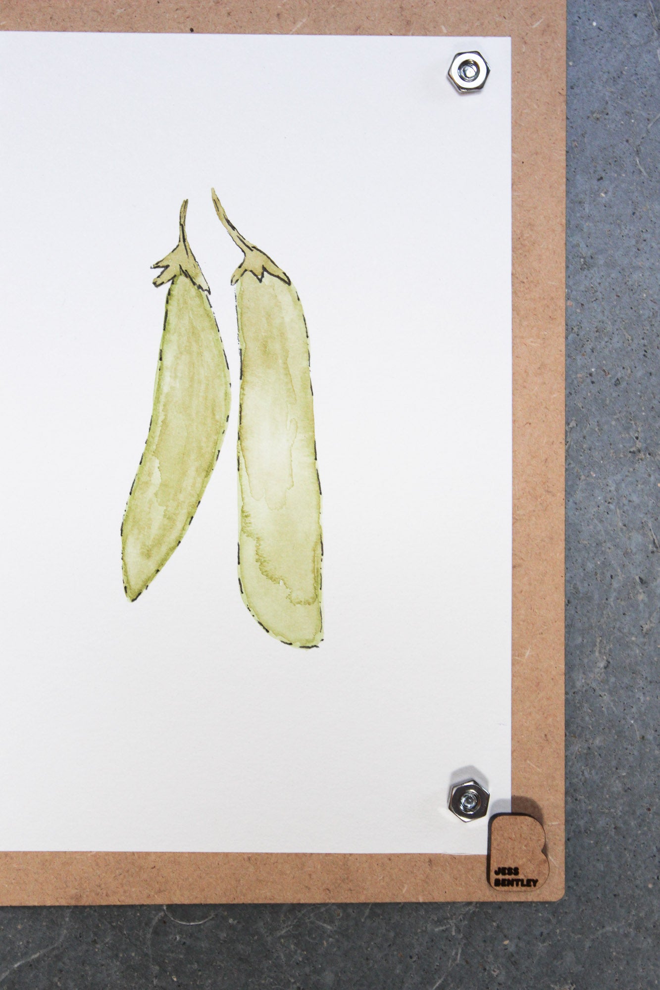 Snap Peas Original Watercolor
