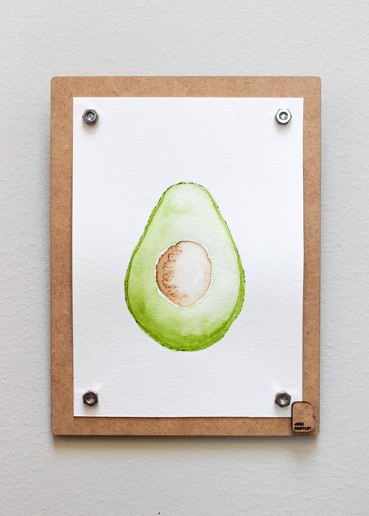 Avocado Original Watercolor